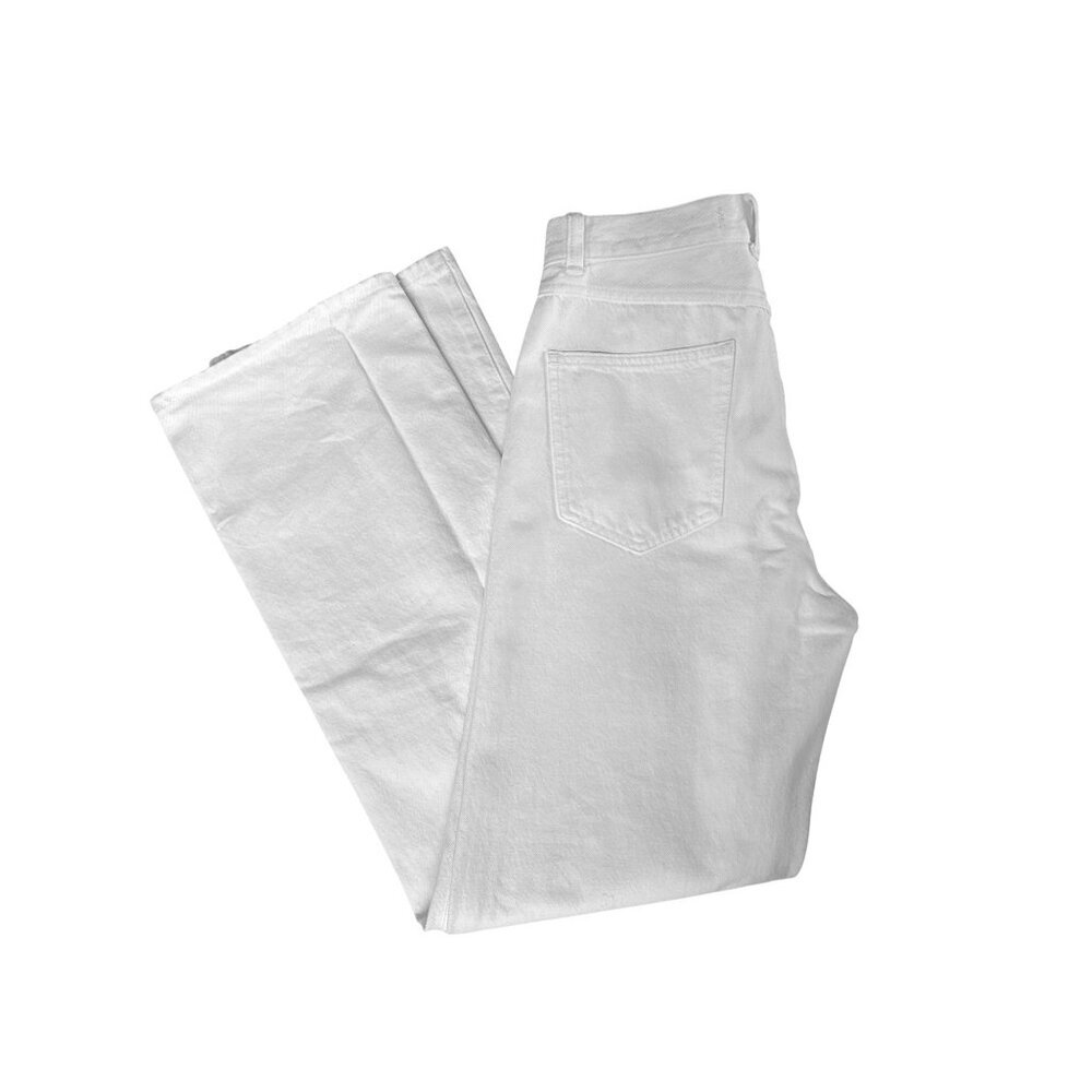 Madewell The Cleo Straight Jean~Size 26~White High Rise Patch Pocket NWT L5 25 - Picture 8 of 12